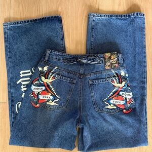 Ed Hardy Baggy Jeans Loose Fit Size 30